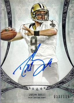 Drew Brees football autograph card artwork