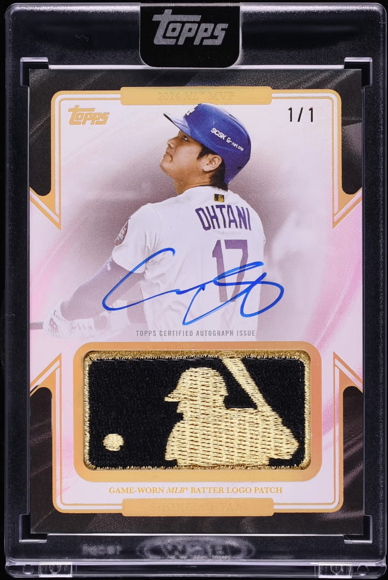 Shohei Ohtani patch autograph baseball card artwork