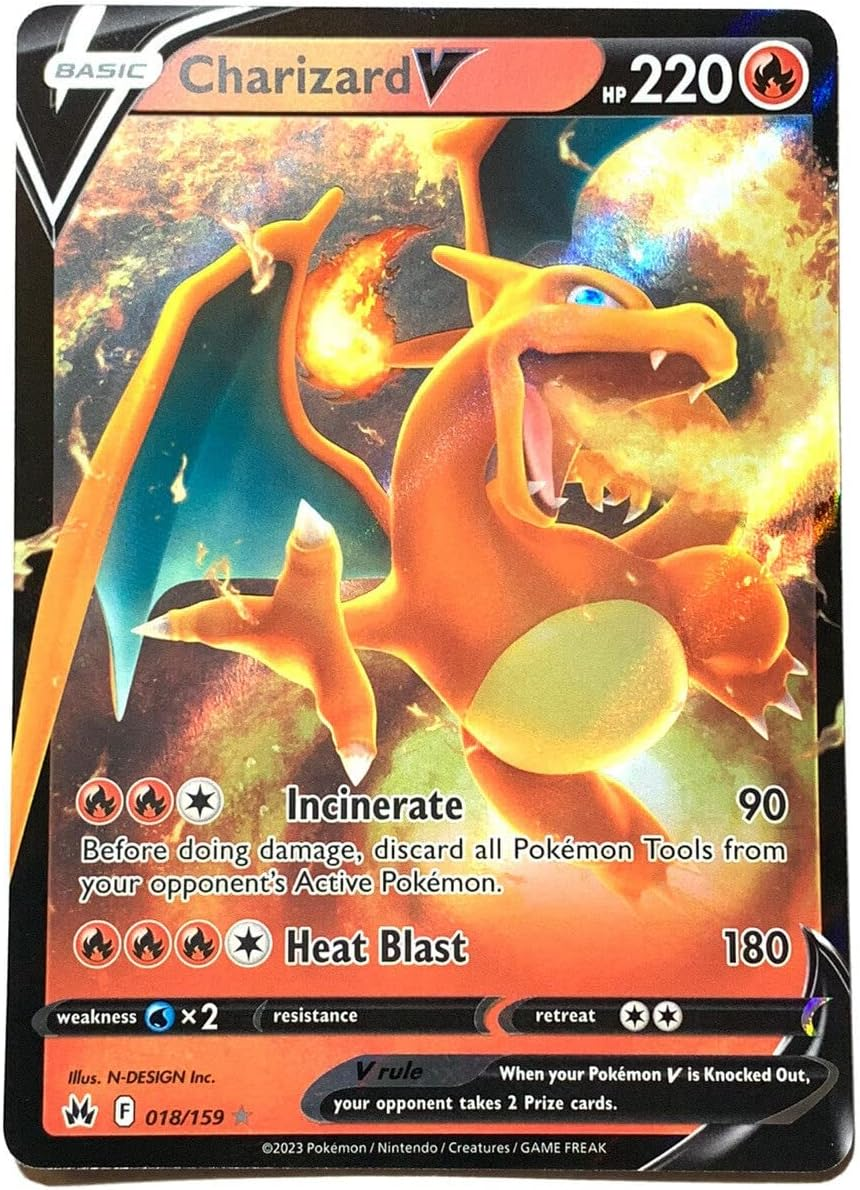 Charizard V Pokémon trading card artwork